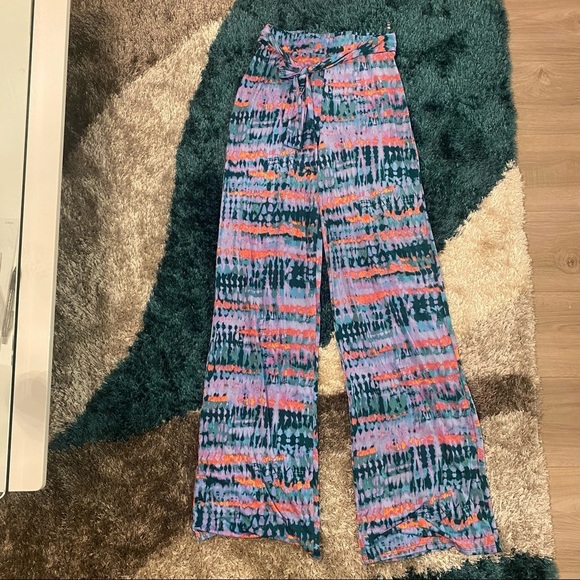 Cameo | Purple & Pink tie dye print two piece pant set | medium - Picture 4 of 10